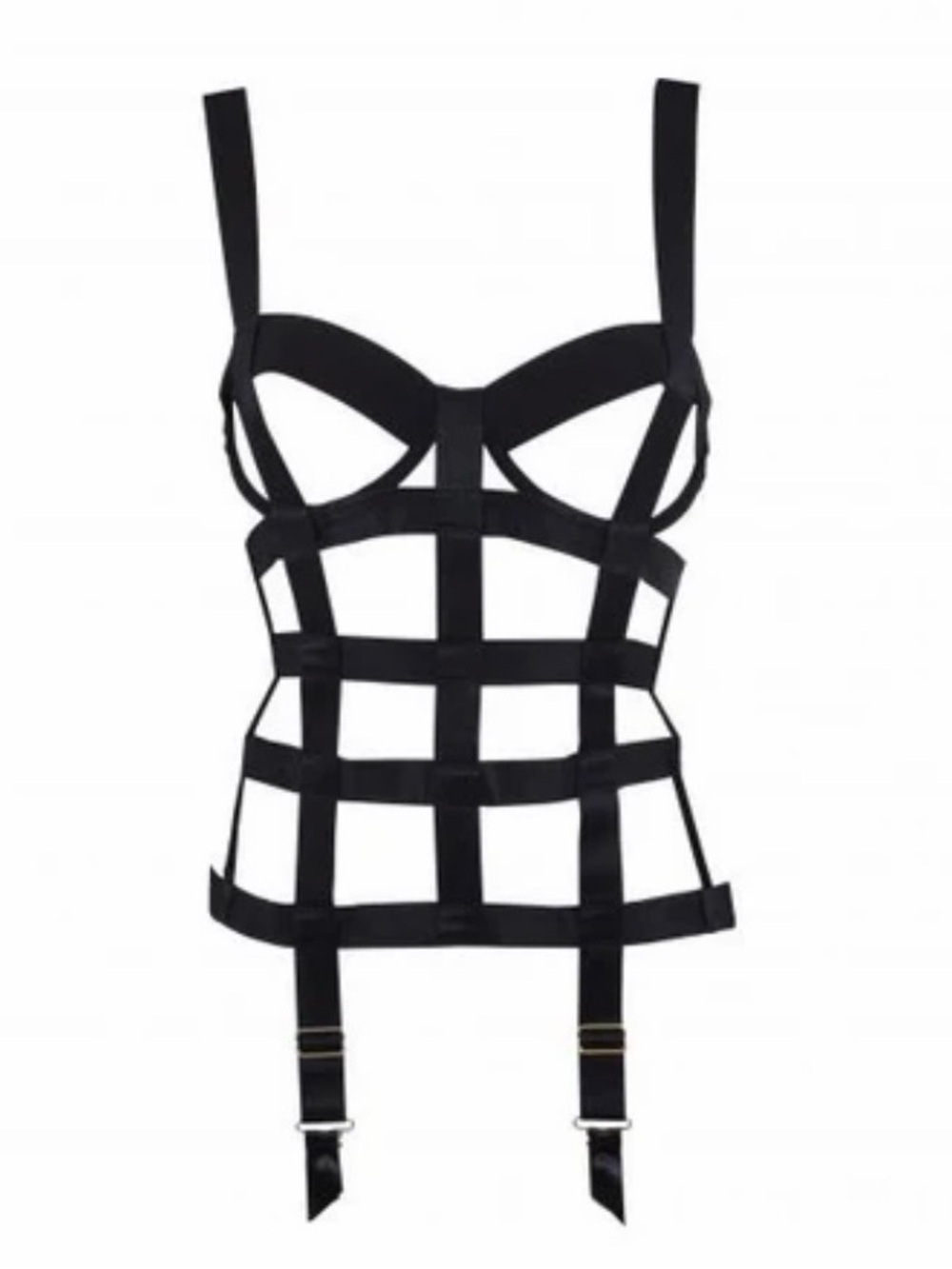 NWT Bluebella Black Strappy Cage Corset Harness